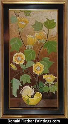 Chrysanthemum Bowl original Donald Flather painting for sale