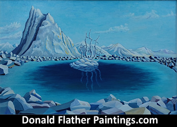 Click here for a larger image of this original oil on panel landscape painting to save for custom picture framing options