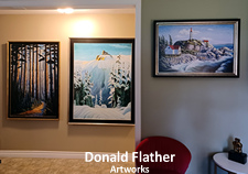 Click to see a larger picture of Dr. DM Flather's art gallery location