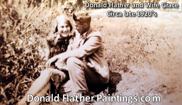 Donald Flather with his Wife, Grace Flather taken in the late 1920's