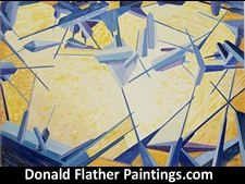 Click here for a larger image of this original oil abstract painting to save for custom picture framing options