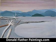 Click here for a larger image of this original oil seascape painting to save for custom picture framing options