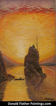 Siwash Rock - Stanley Park, Vancouver, BC original oil painting by Dr. DM Flather