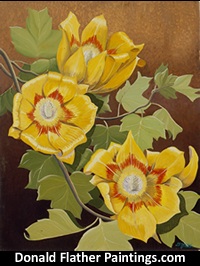 Click here for a larger image of this original floral painting to save for custom picture framing options