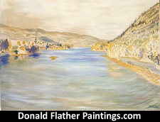 Click here for a larger image of this original oil on canvas landscape painting to save for custom picture framing options